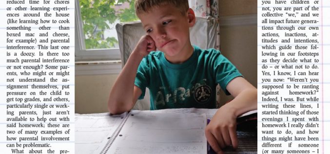 Nathalie Peron Column: To Homework or Not To Homework